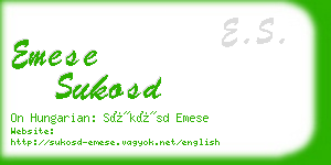 emese sukosd business card