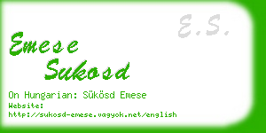 emese sukosd business card